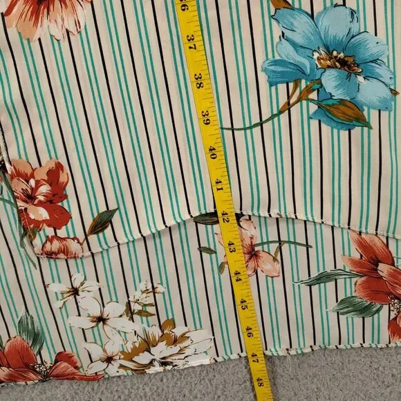 Umgee Cardigan Xl 1XL Mixed Pattern Striped Floral Print Open Front Duster - Picture 5 of 12